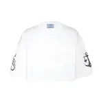 PRADA Crop Tops Women's White Crew Neck Moderate