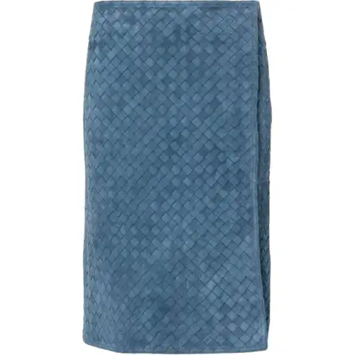 Bottega Veneta Casual Long Skirt Women's Blue