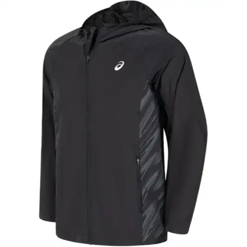 ASICS Jackets Men's Black Hooded Moderate Other