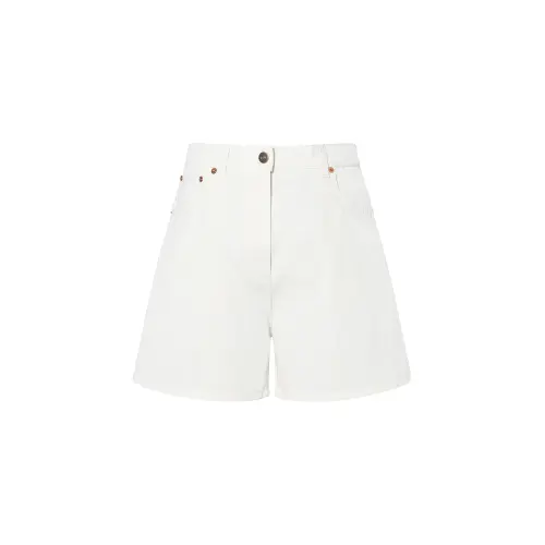 GUCCI FW21 Denim Shorts Women's White