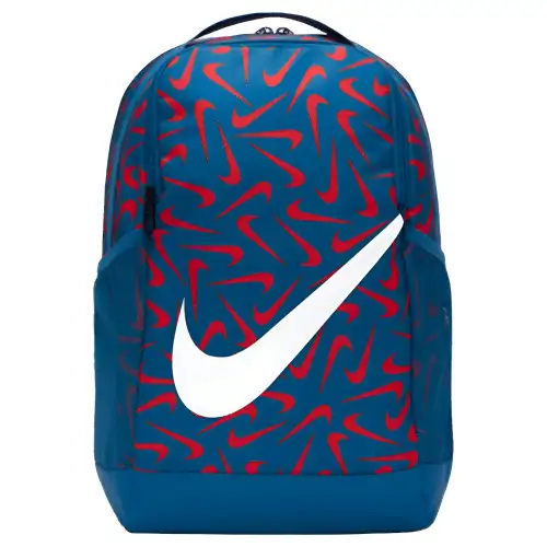 Nike Polyester Backpack Unisex Blue Red