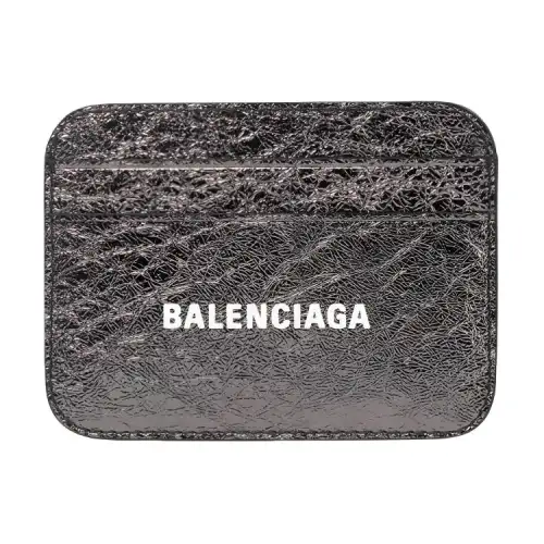 Balenciaga Cow Leather Card Holder, Card Holder Women's Black