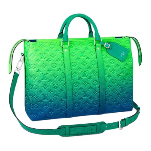 LOUIS VUITTON Keepall Tote Taurillon Illusion Blue/Green