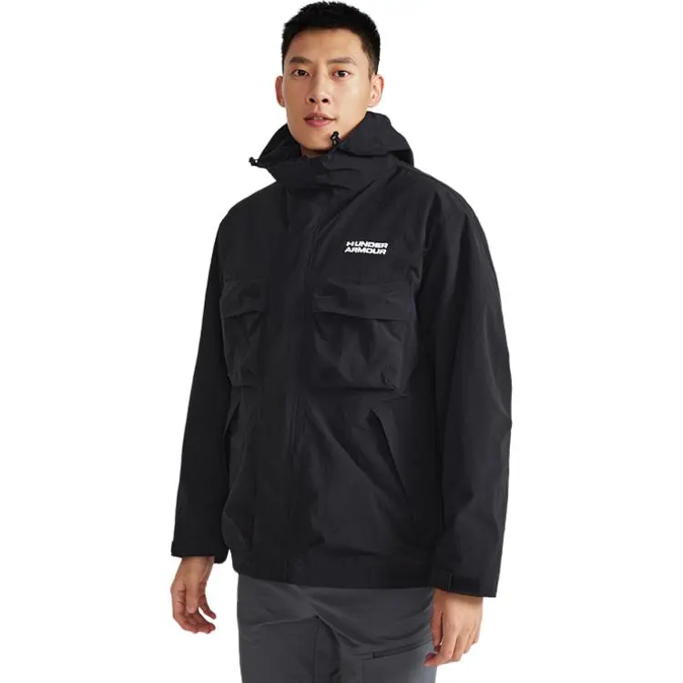 Under Armour Jackets Men's Black Hooded Moderate Other