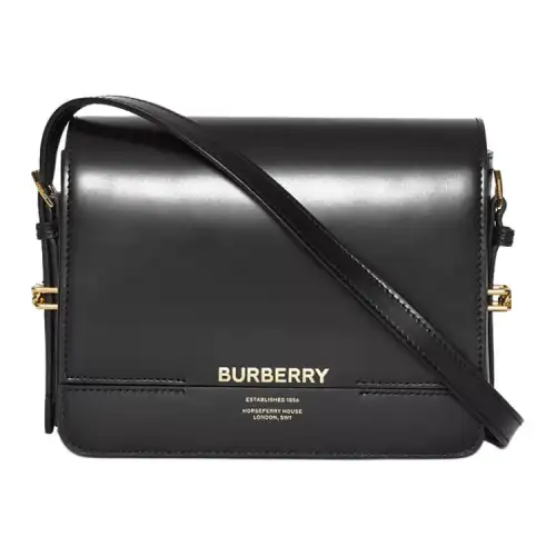 Burberry Calfskin With Lambskin Grace Bag, Crossbody Bag, Shoulder Bag Women's Black