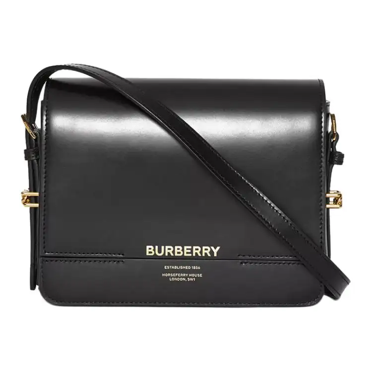 Burberry Calfskin With Lambskin Grace Bag, Crossbody Bag, Shoulder Bag Women's Black