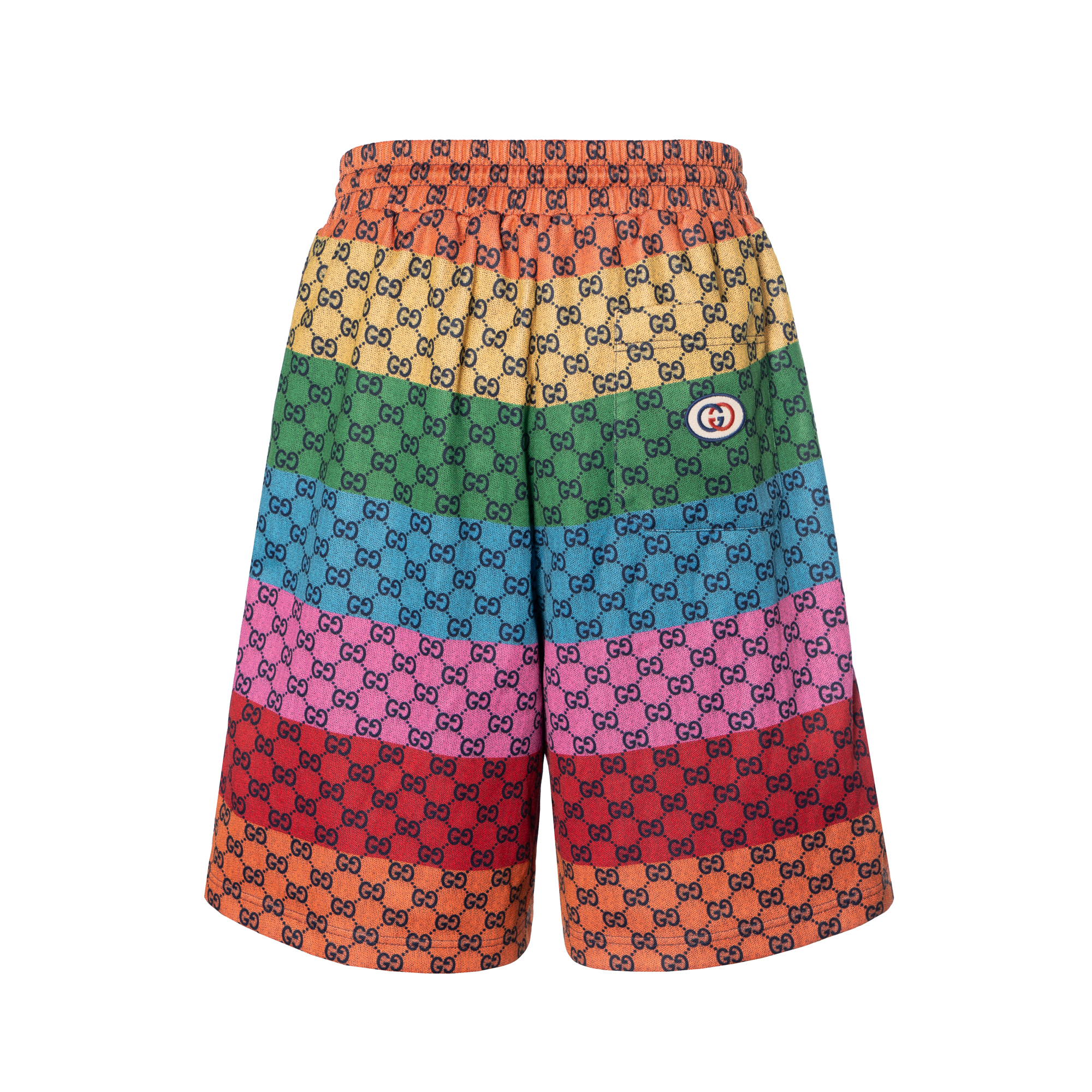 Мужские шорты Gucci GG Multicolor SS21 (разноцветные) — фото 2