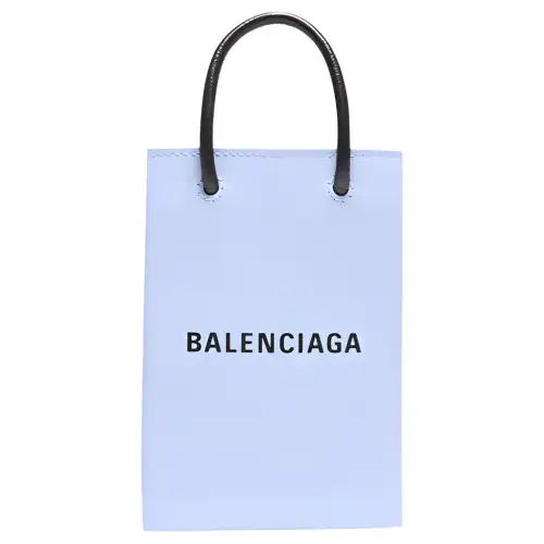 Balenciaga Cow Leather Cell Phone Pouch Crossbody Bag Handbag Women's Purple