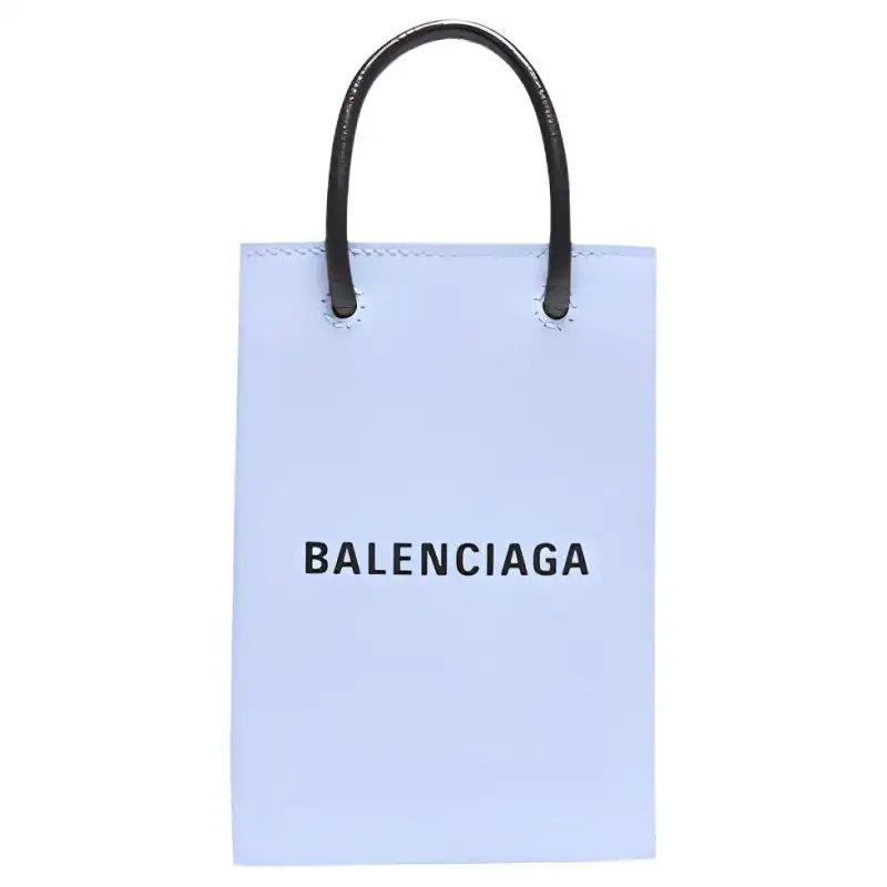 Balenciaga Cow Leather Cell Phone Pouch Crossbody Bag Handbag Women's Purple