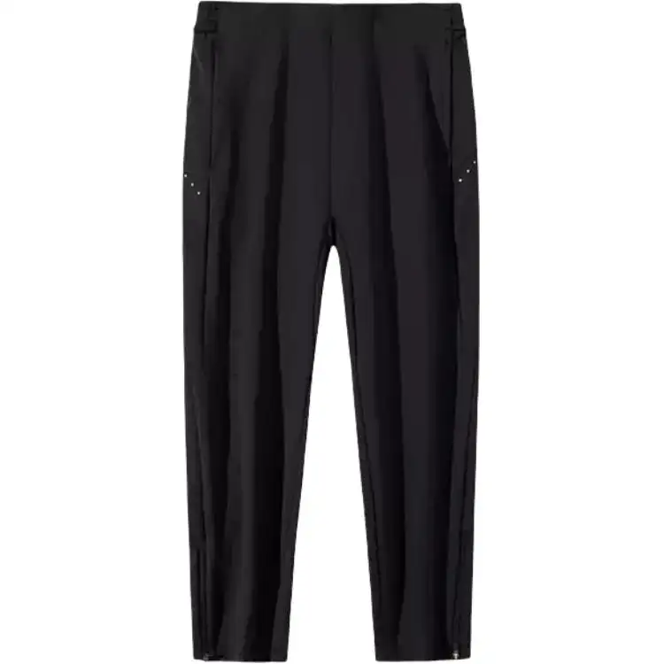 ANTA Casual Pants Women's Black Moderate Straight Fit Pants