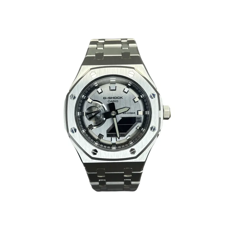 CASIO Custom Collection Quartz Movement Stainless Steel Watchband Watch Unisex Silver Dial