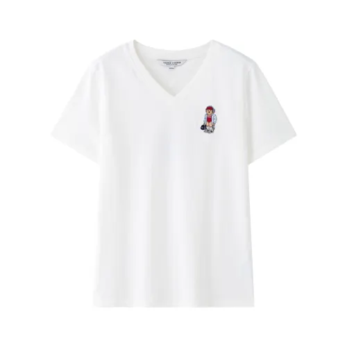 Teenie Weenie T Shirts Women's V Neck Moderate Straight Fit