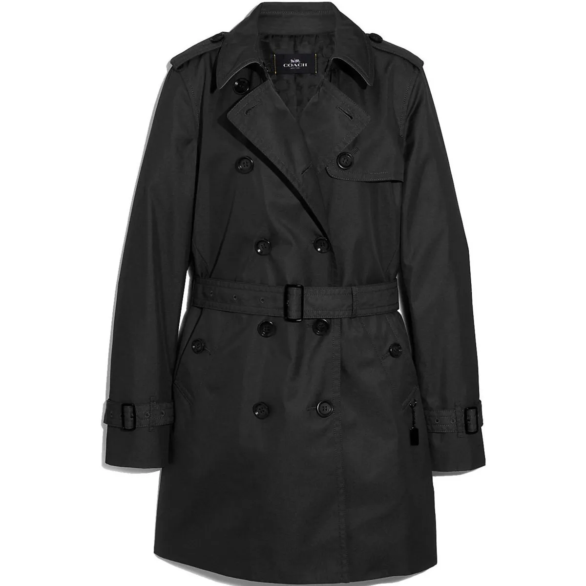 COACH Trench Coat Women's Black