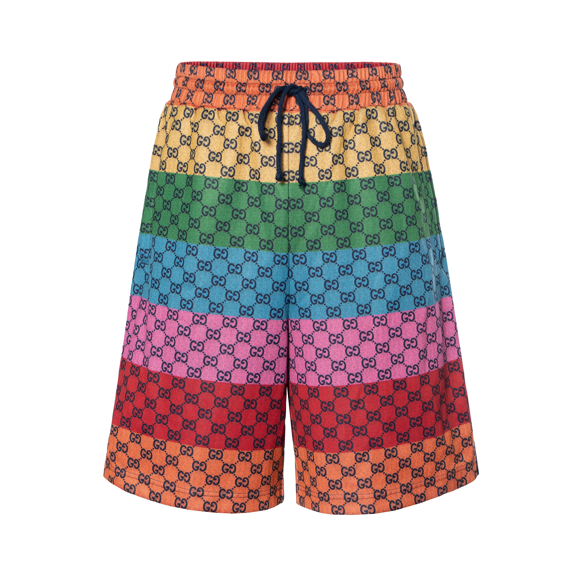 Мужские шорты Gucci GG Multicolor SS21 (разноцветные) — фото 1