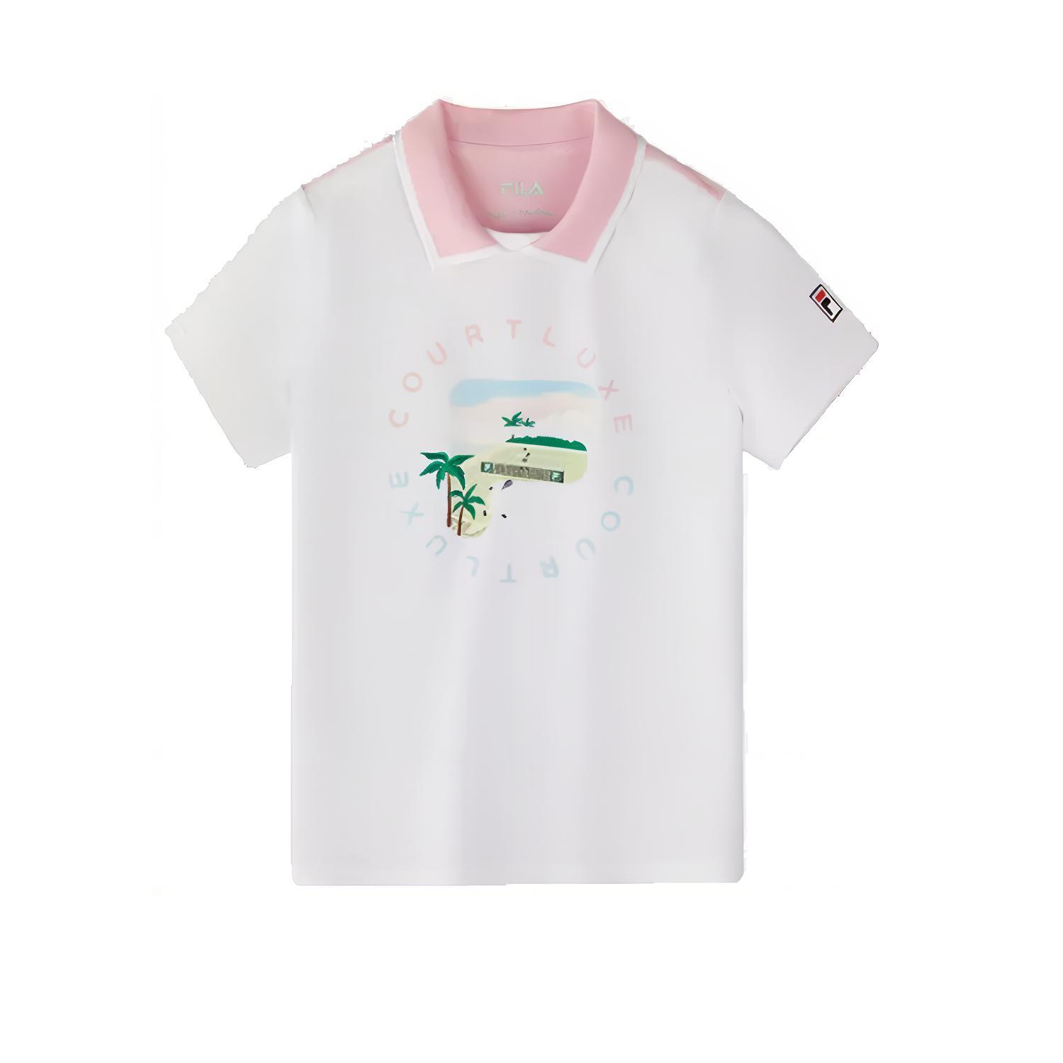 Женская футболка-поло Fila KIDS Polo (белая)
