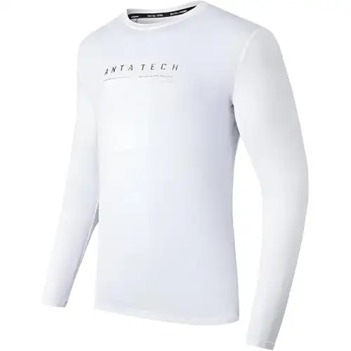 ANTA T Shirts Men's White Crew Neck Moderate