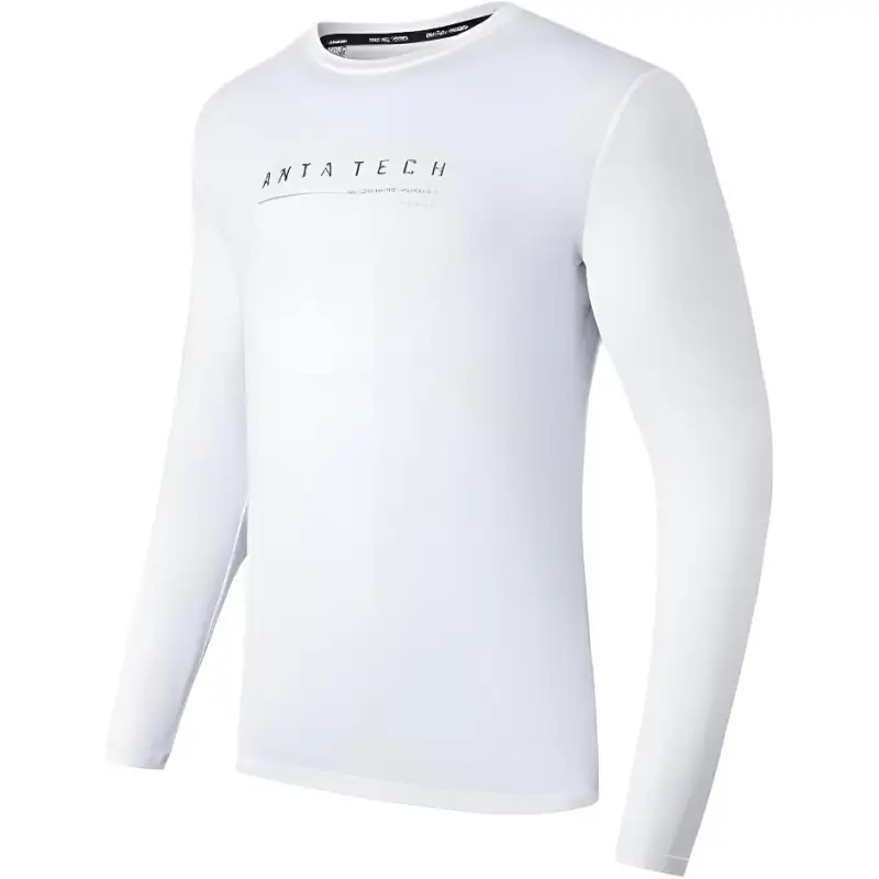 ANTA T Shirts Men's White Crew Neck Moderate