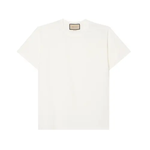 GUCCI T Shirts Men's White Crew Neck Moderate Straight Fit