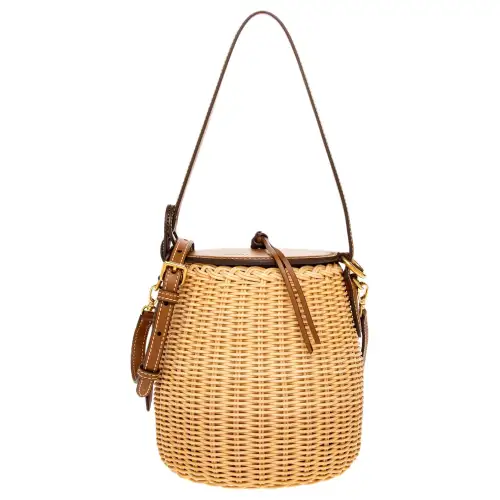 MIU MIU Leather Shoulder Bag, Crossbody Bag, Handbag Women's Beige