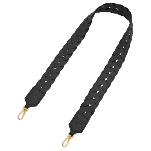 LOEWE Cow Leather Bag Straps Women's Black
