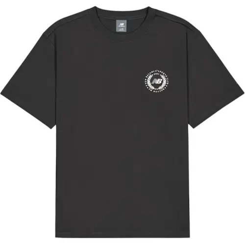New Balance T Shirts Men's Black Gray Color Crew Neck Moderate