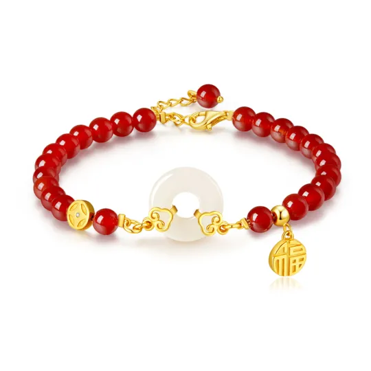 YANGCHUANGSHISHANG Hetian Jade Bracelets Green Jade Women's