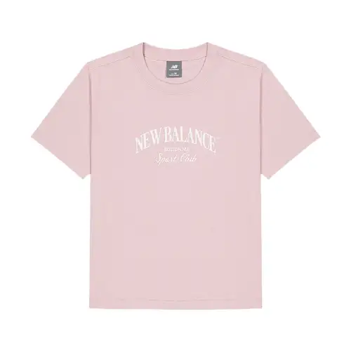 New Balance T Shirts Women's Pink Crew Neck Moderate Other