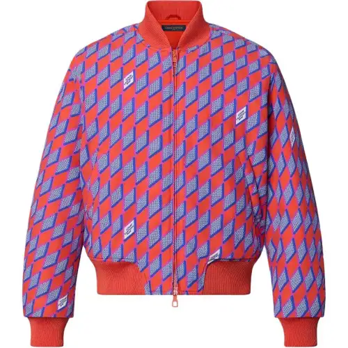 LOUIS VUITTON Pre Owned 2010s Diamond Damier motif Bomber Jacket