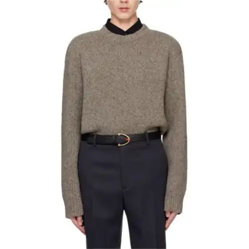 Bottega Veneta Sweaters Men's Taupe Crew Neck Moderate Other