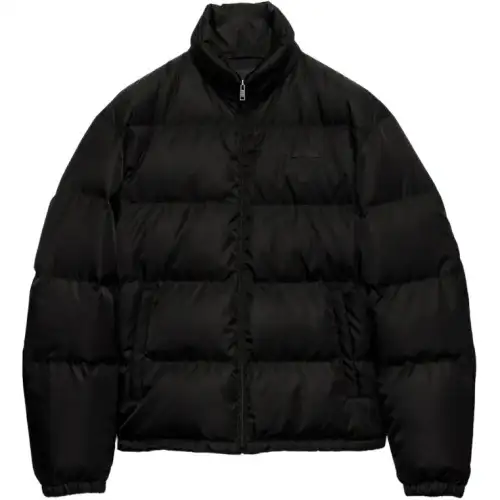 Prada High Neck Zip-Up Quilted Jacket
