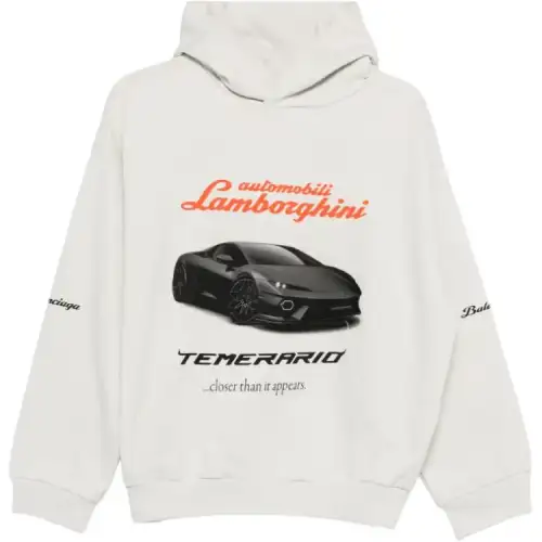 Balenciaga X Automobili Lamborghini Logo Printed Hoodie