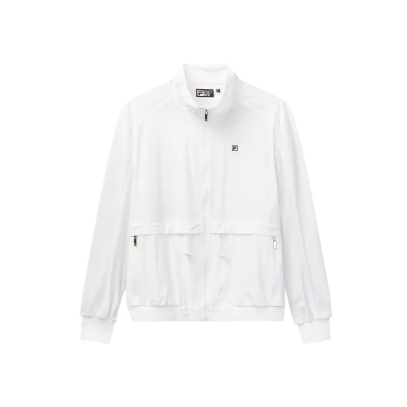 FILA WHITE Jackets Women's Standard White Stand Collar Moderate Other