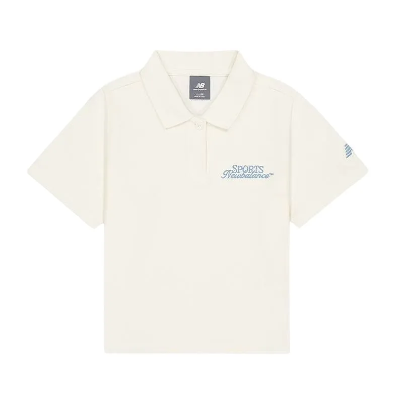 New Balance Polo Shirts Women's Ivory White Moderate