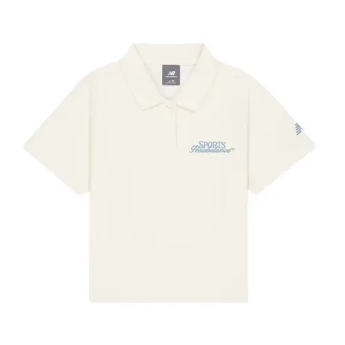 New Balance Polo Shirts Women's Ivory White Moderate