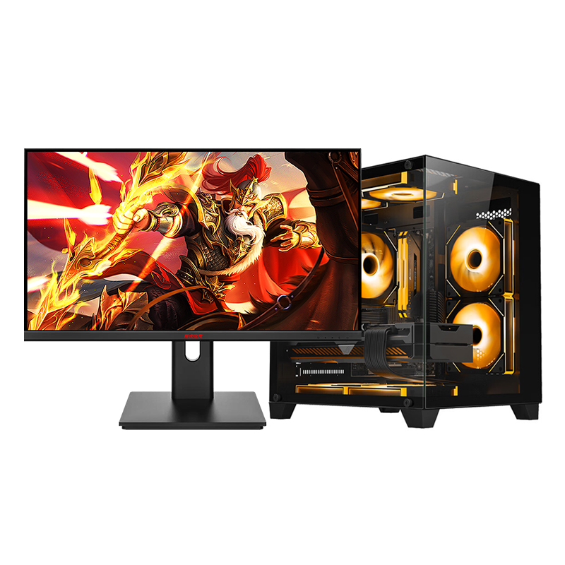 ASUS e-commerce customer service cashier business office AMD RX580 8G independent boxed graphics card desktop assembly computer host graphics card monitor set complete game e-sports DIY desktop computer