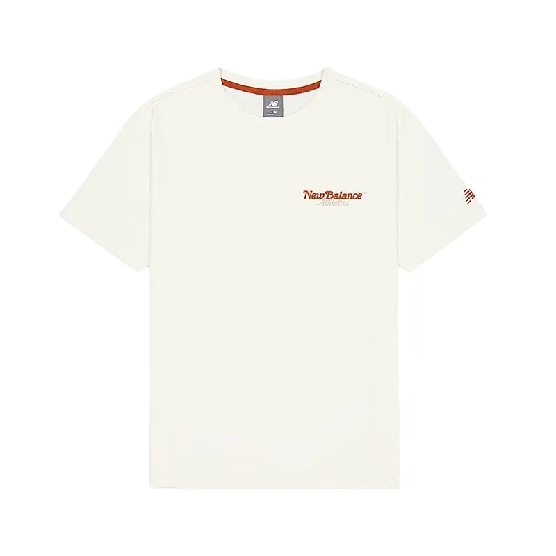 New Balance T-Shirts Men's White Crew Neck Moderate