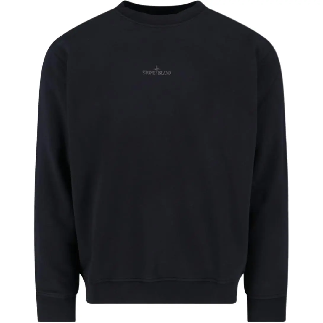 STONE ISLAND Logo Printed Crewneck Sweatshirt
