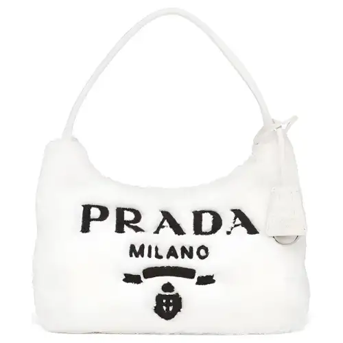 PRADA Re Edition Fabric Shoulder Bag, Handbag, Handbag, Shoulder Bag Women's White