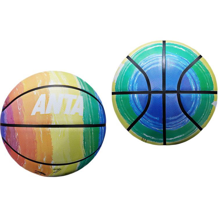 Anta China Mainland Version Rubber Basketball Multicolor Size 75 Training Competition Unisex