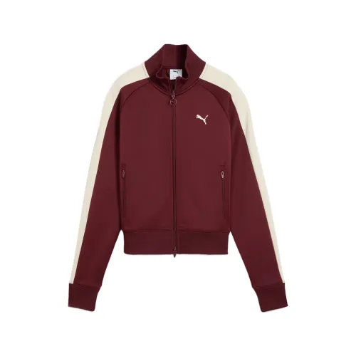 PUMA T7 Jackets Women's Red Stand Collar Moderate Other