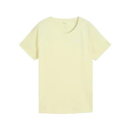 PUMA DRYCELL T Shirts Women's Light Neon Yellow Crew Neck
