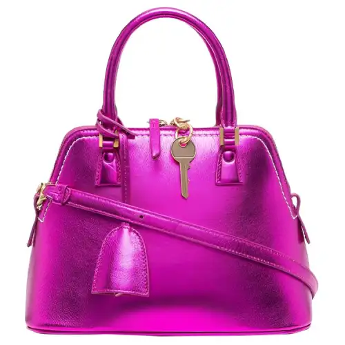 Maison Margiela Calfskin Handbag Women's Purple