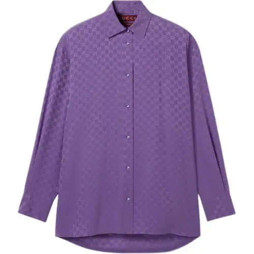 Gucci Gg silk jacquard oversize shirt
