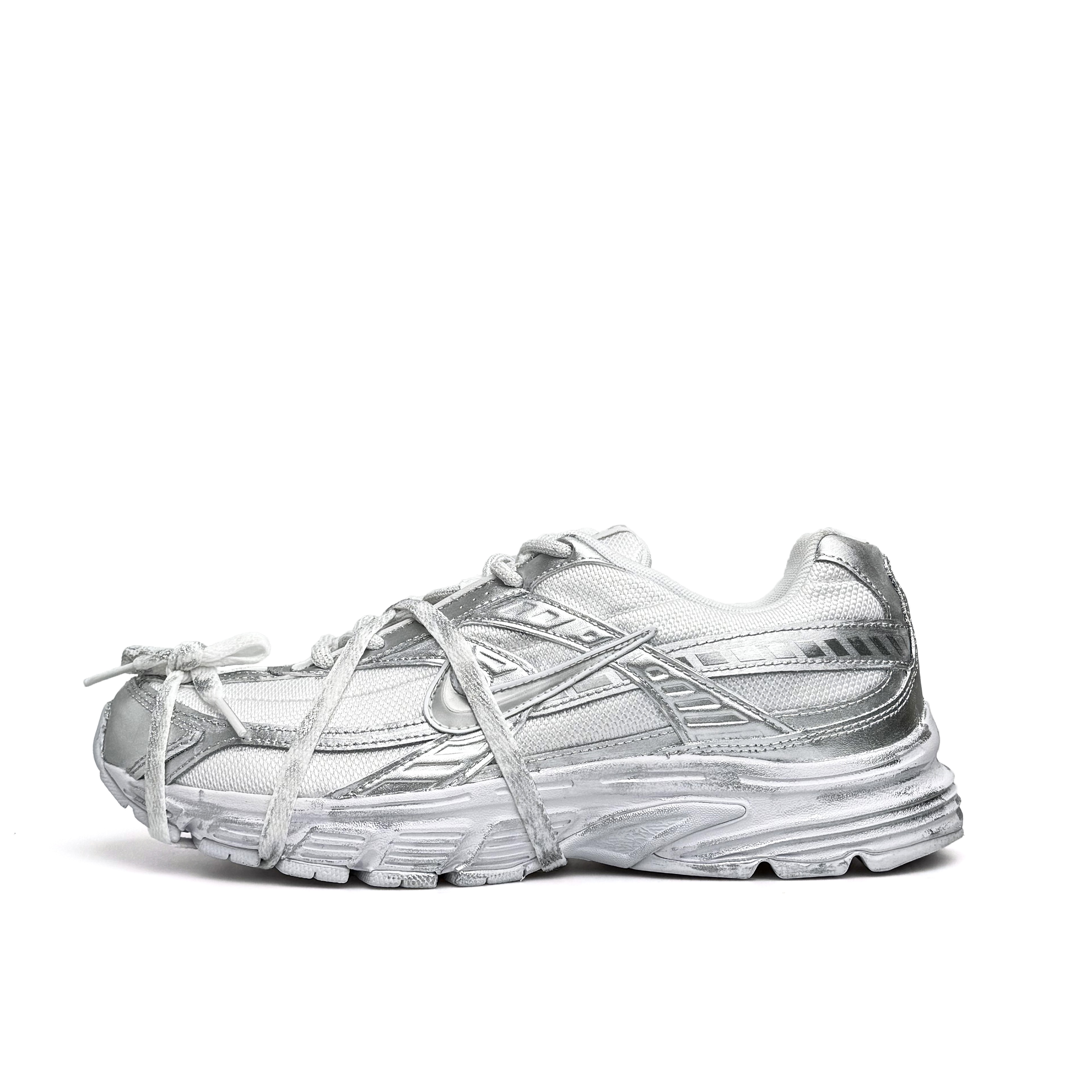 Nike Initiator Abrasion Resistant Low top Running Shoes Unisex White Gray Silver