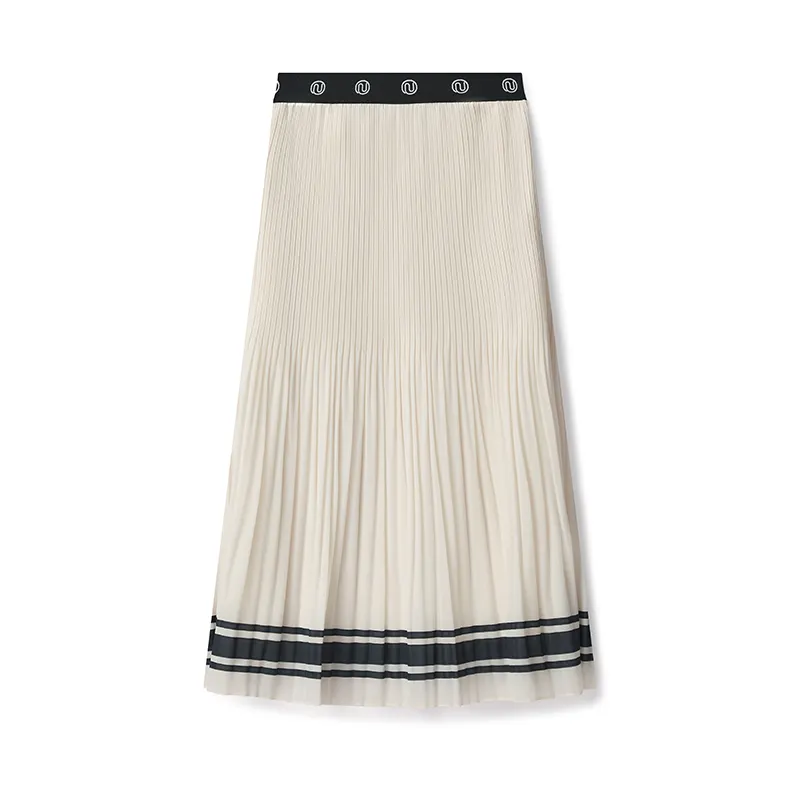FILA Casual Long Skirts Women's Albumen White Moderate Long A Line Skirt
