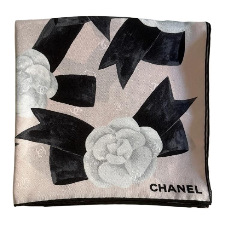Женский шелковый шарф Chanel (разноцветный) — фото 2