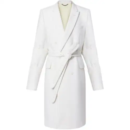 LOUIS VUITTON New Quarterly Products Of LV Coats Men's White Lapel Moderate Straight Fit
