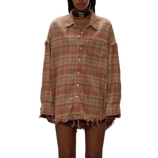 R13 checked cotton shirt