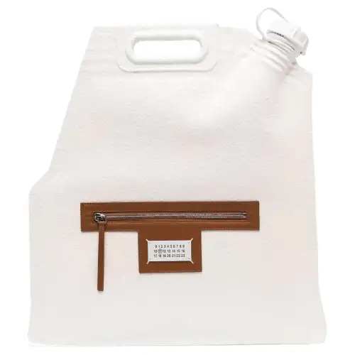Maison Margiela Polyester Tote Bag, Shopping Bag, Handbag, Clutch Men's Ecru