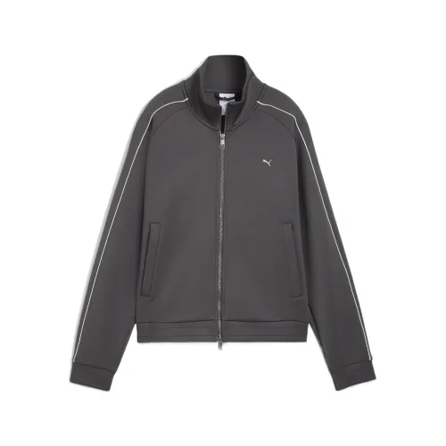 PUMA T7 Jackets Women's Gray Stand Collar Moderate Other